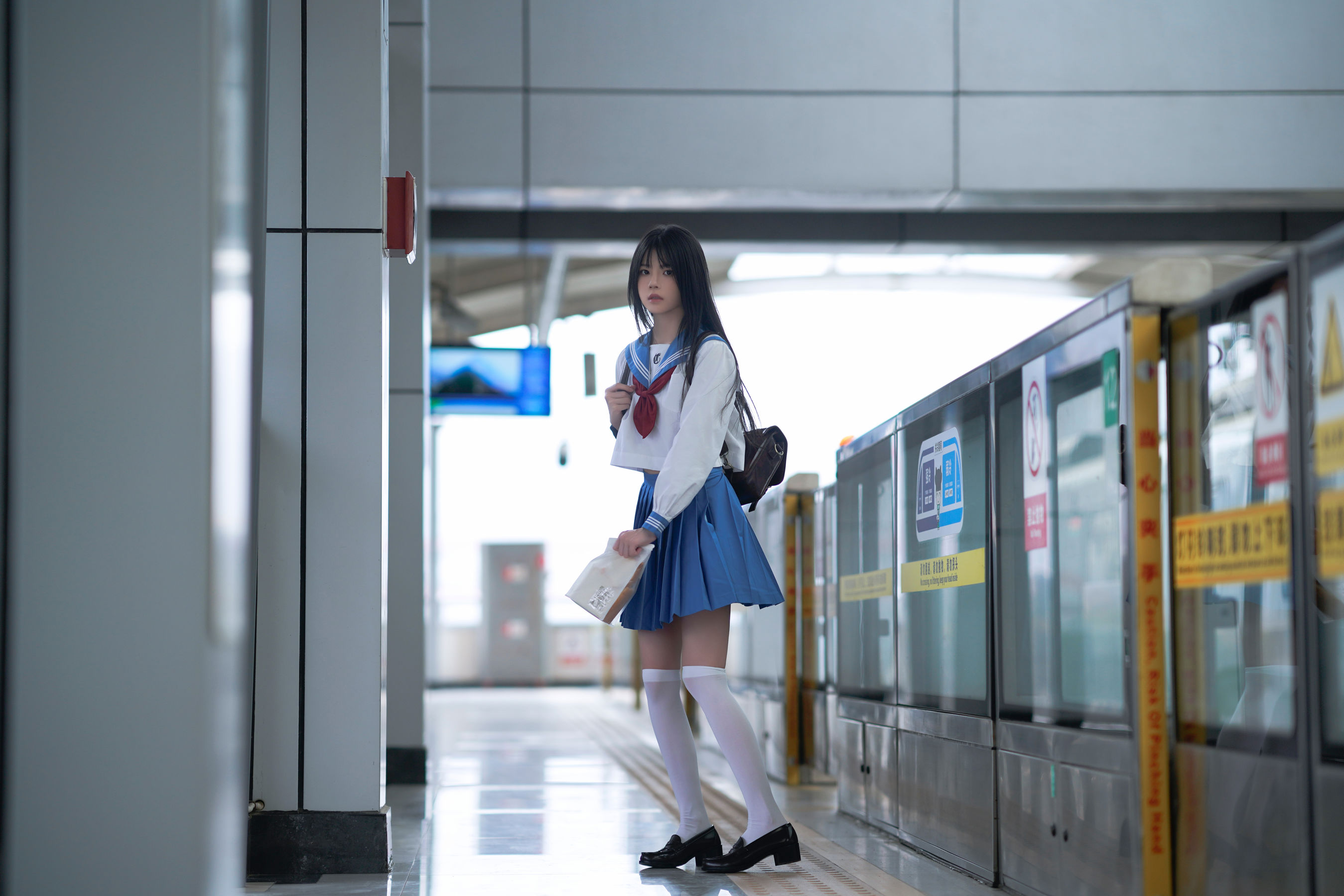 桜桃喵 - 地铁JK  第24张