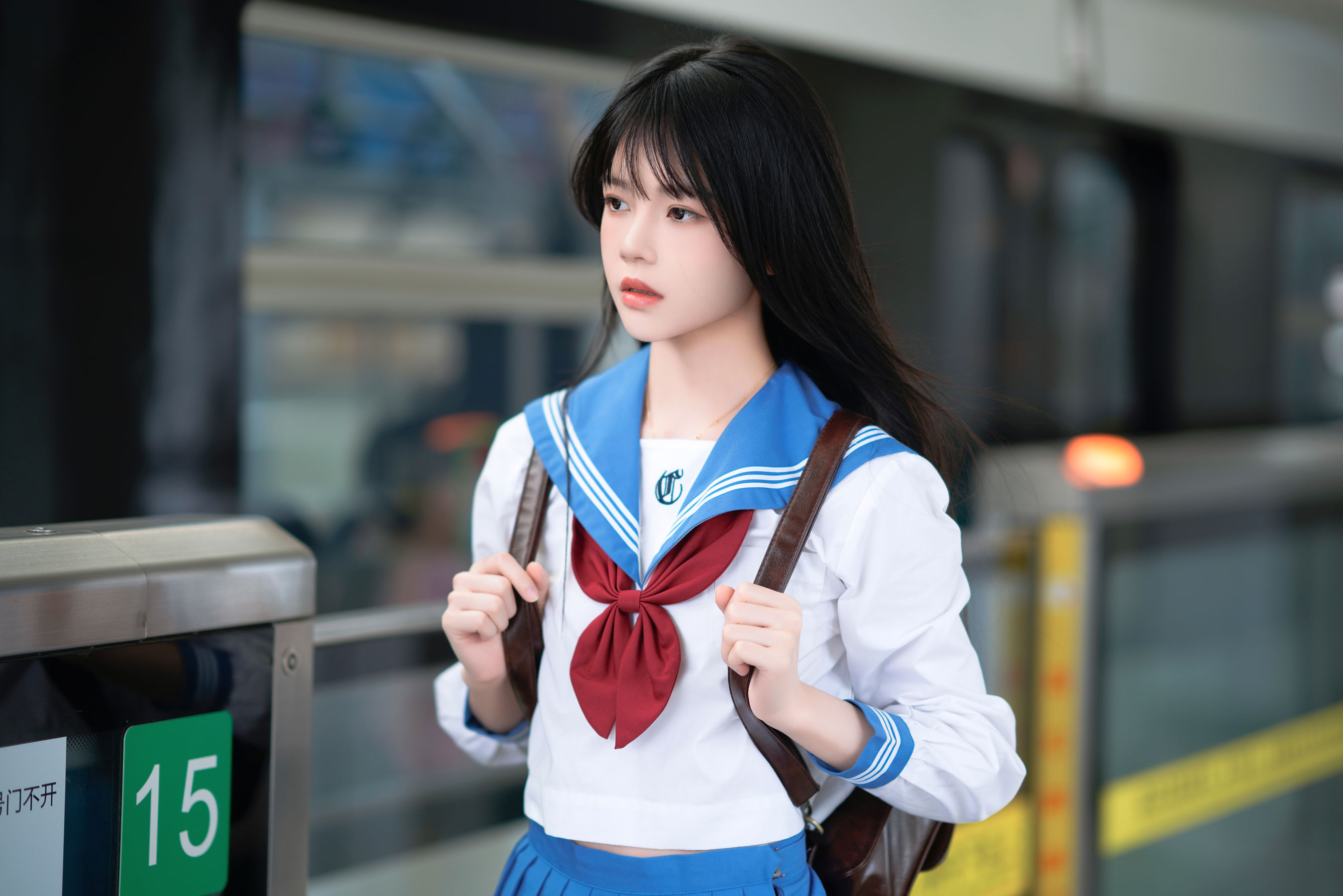 桜桃喵 - 地铁JK  第17张